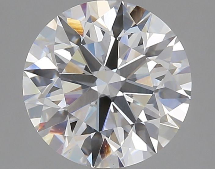 2.9 Carat Round Lab Diamond with  Cut Diamond in 14KT  view 1
