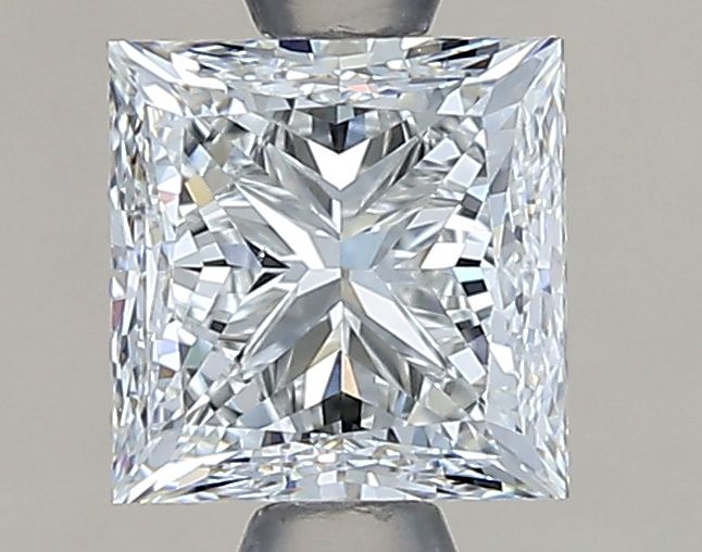 0.91 Carat Princess Natural Diamond with  Cut Diamond in 14KT  view 1
