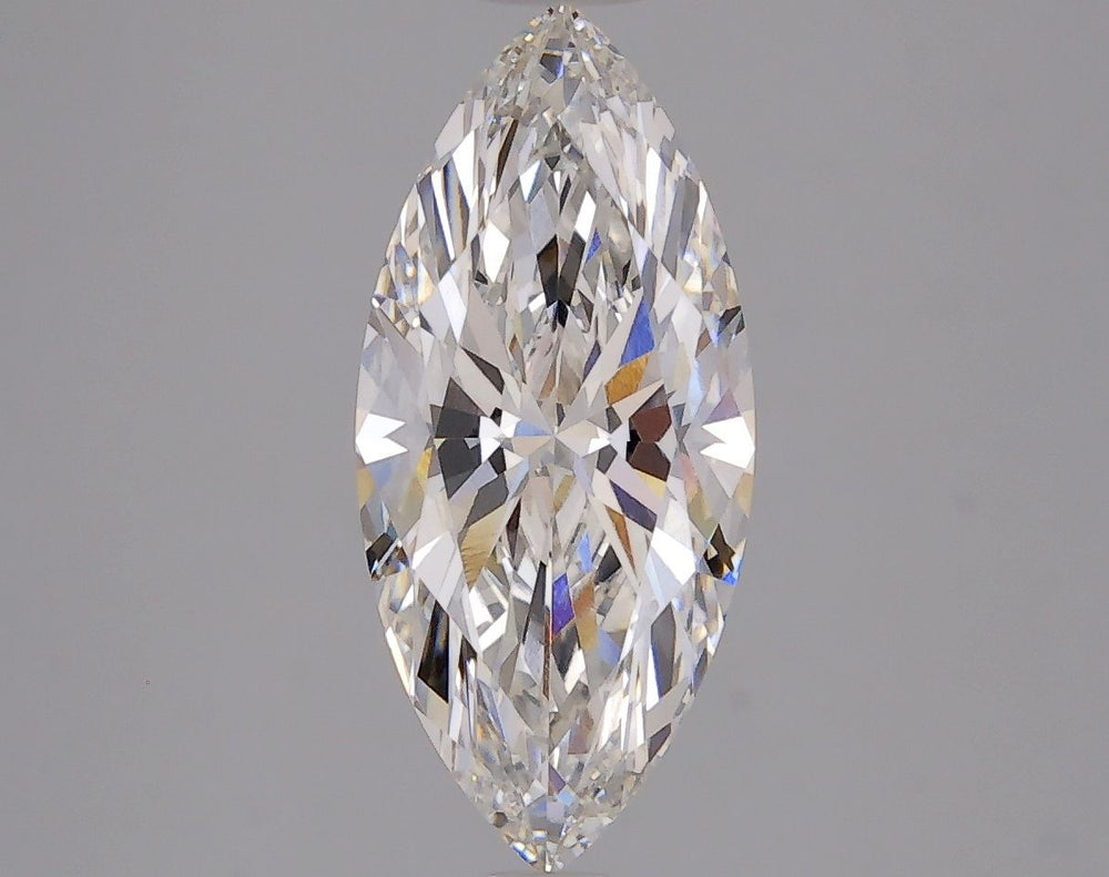 2.52 Carat Marquise Lab Diamond with  Cut Diamond in 14KT  view 1

