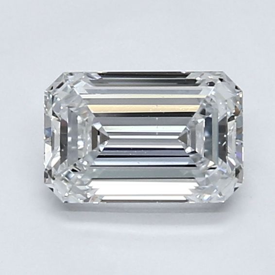 1.04 Carat Emerald Lab Diamond with  Cut Diamond in 14KT  view 1
