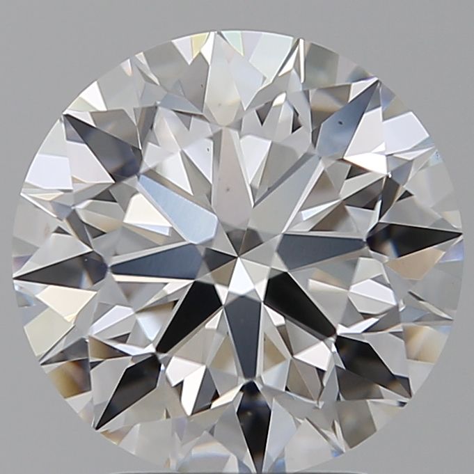 3.21 Carat Round Lab Diamond with  Cut Diamond in 14KT  view 1
