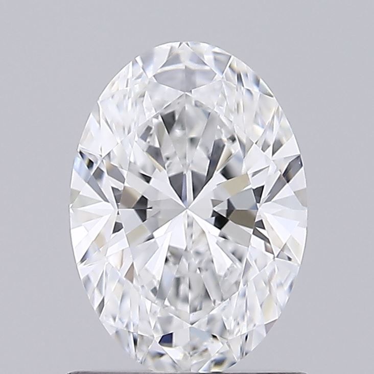 1.07 Carat Oval Lab Diamond with  Cut Diamond in 14KT  view 1
