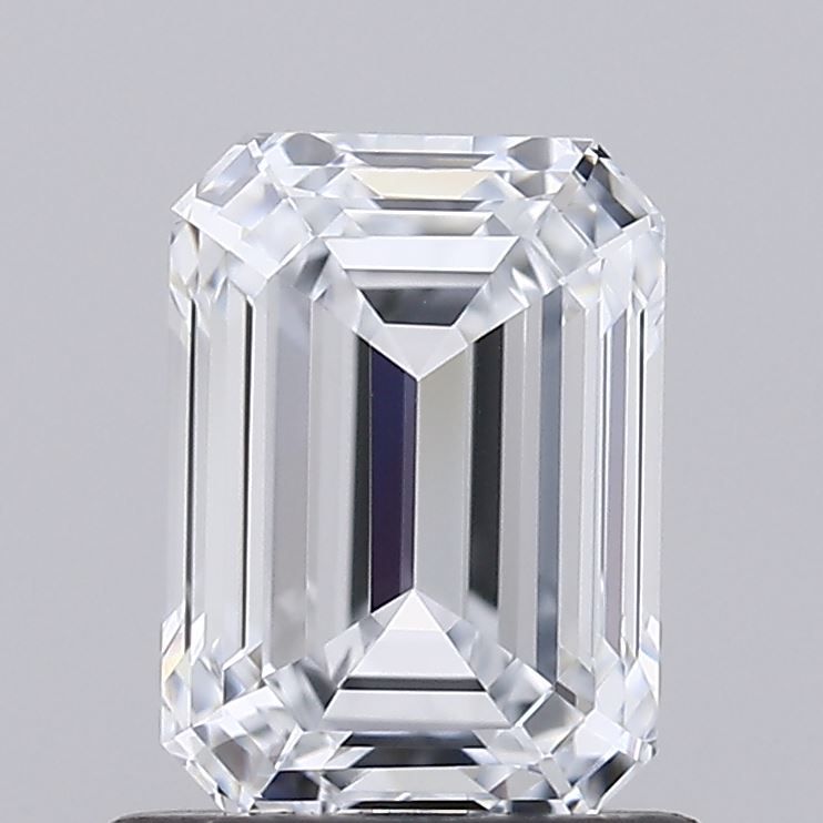 1.03 Carat Emerald Lab Diamond with  Cut Diamond in 14KT  view 1

