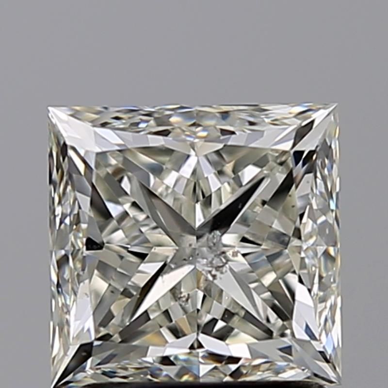 2.01 Carat Princess Natural Diamond with  Cut Diamond in 14KT  view 1
