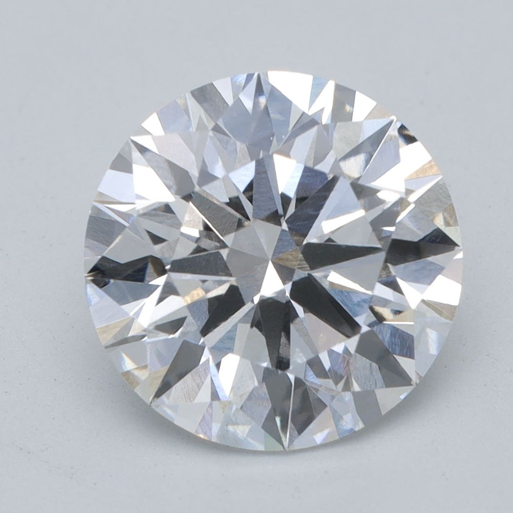 2.76 Carat Round Lab Diamond with  Cut Diamond in 14KT  view 1
