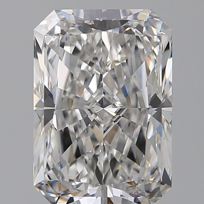 4.07 Carat Radiant Lab Diamond with  Cut Diamond in 14KT  view 1
