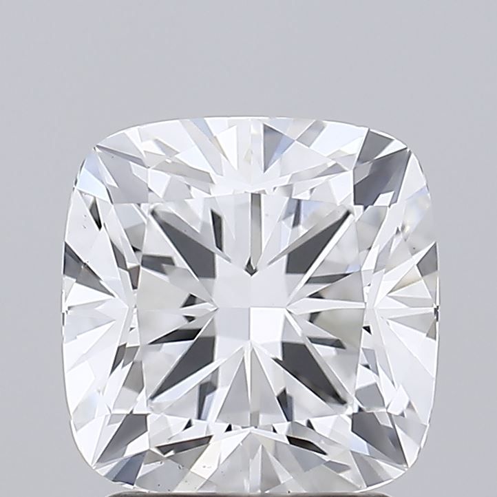 2.01 Carat Cushion Lab Diamond with  Cut Diamond in 14KT  view 1
