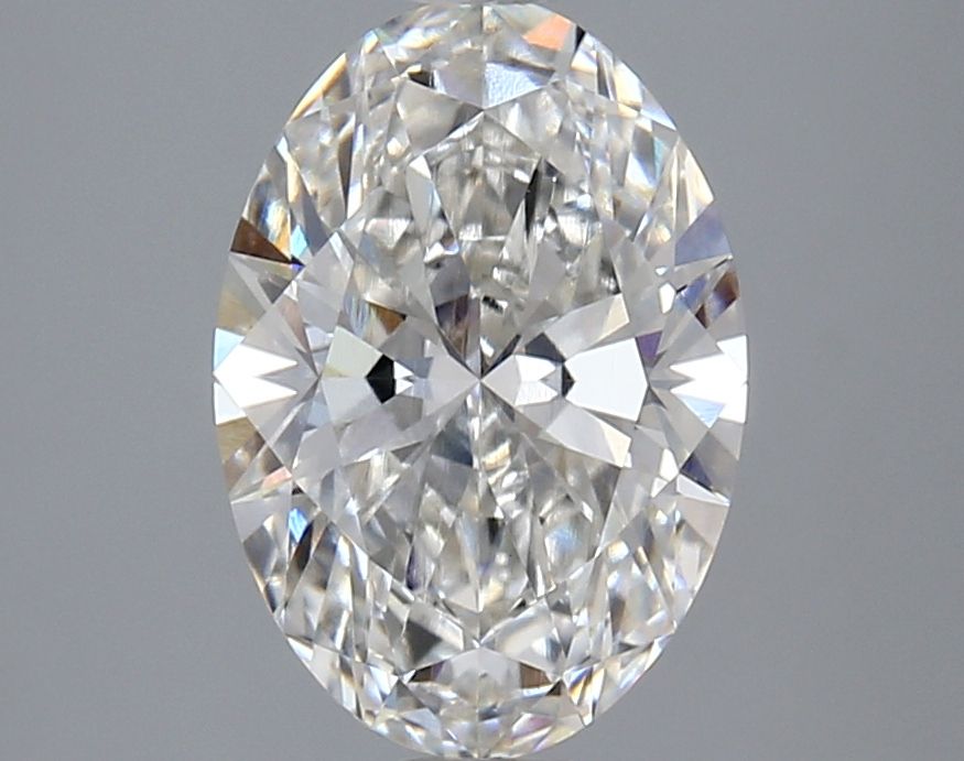 2.62 Carat Oval Lab Diamond with  Cut Diamond in 14KT  view 1
