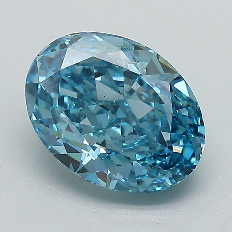 2.01 Carat Oval Lab Diamond with  Cut Diamond in 14KT  view 1
