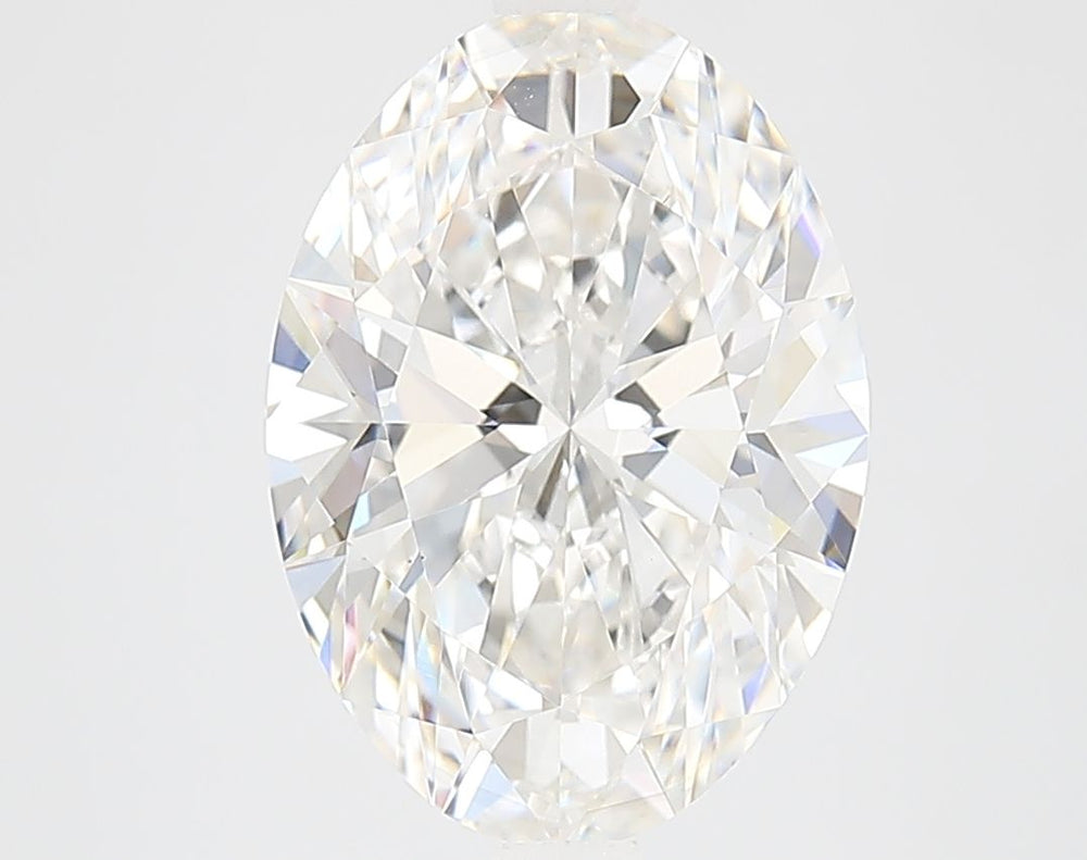 3.71 Carat Oval Lab Diamond with  Cut Diamond in 14KT  view 1

