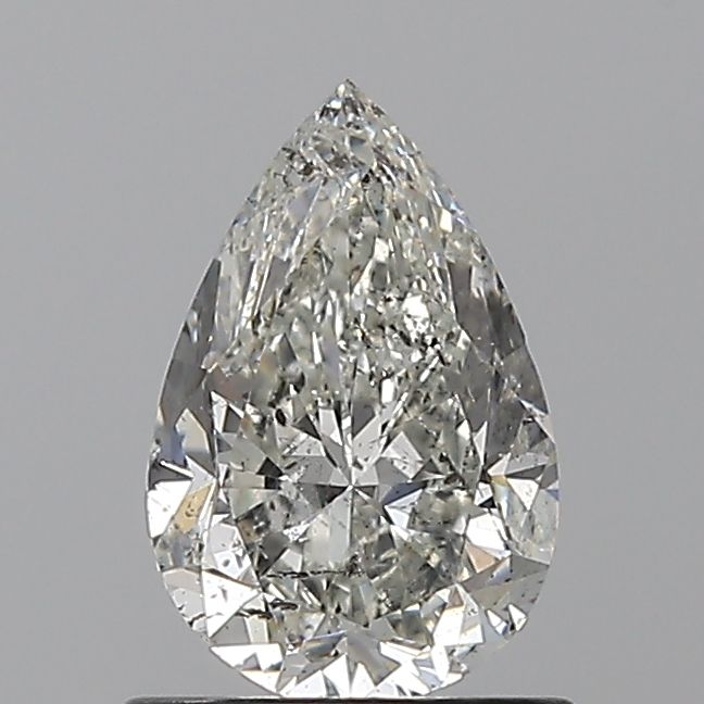 1.0 Carat Pear Natural Diamond with  Cut Diamond in 14KT  view 1
