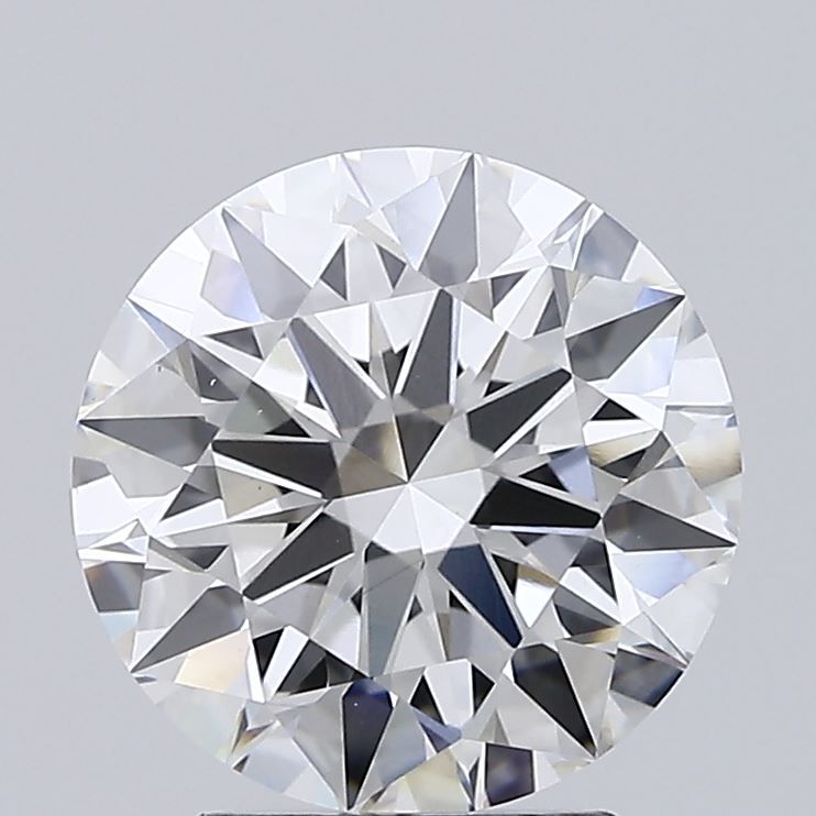 3.01 Carat Round Lab Diamond with  Cut Diamond in 14KT  view 1
