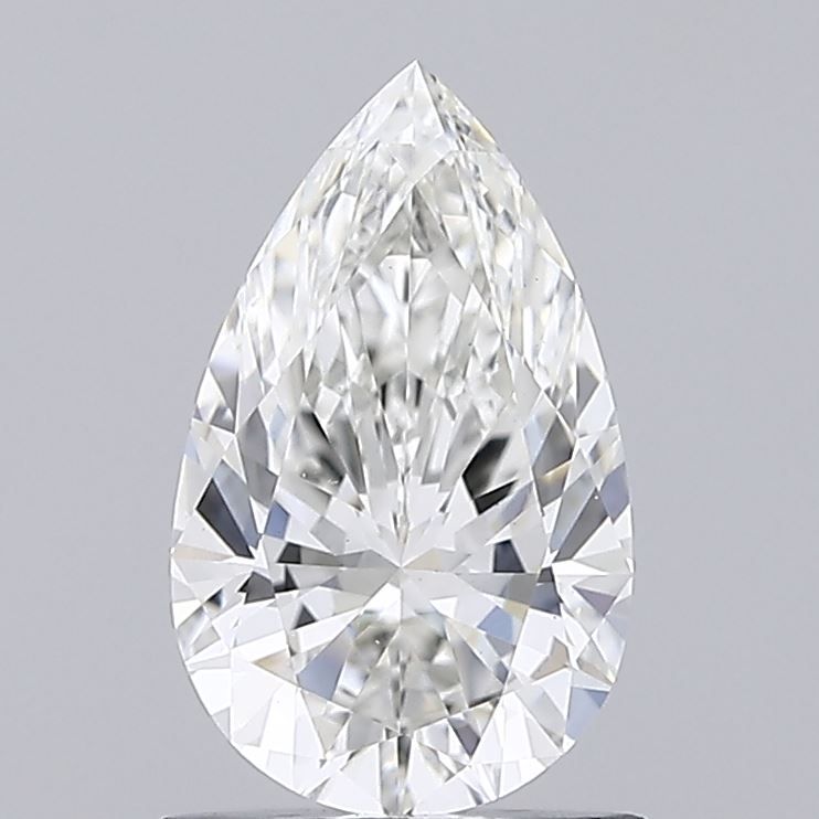 1.05 Carat Pear Lab Diamond with  Cut Diamond in 14KT  view 1
