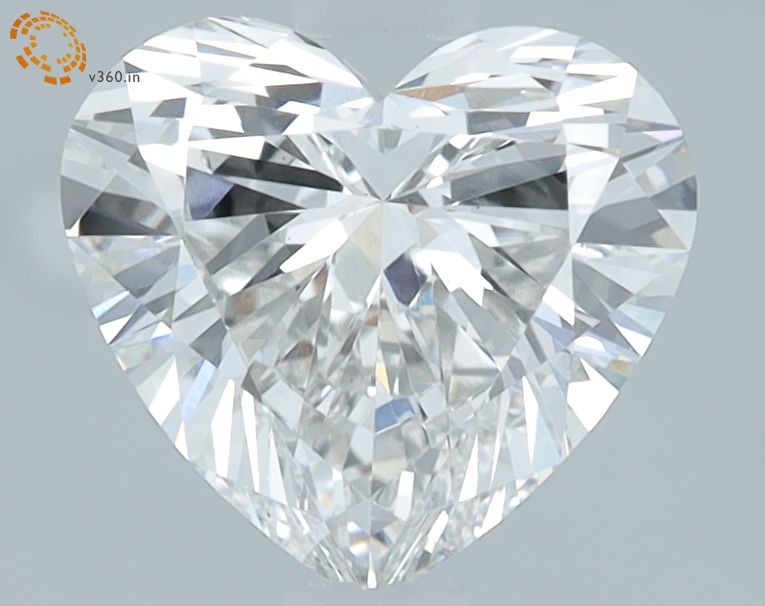 1.5 Carat Heart Lab Diamond with  Cut Diamond in 14KT  view 1

