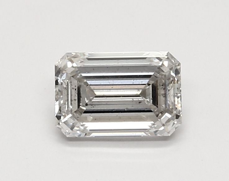 1.04 Carat Emerald Lab Diamond with  Cut Diamond in 14KT  view 1
