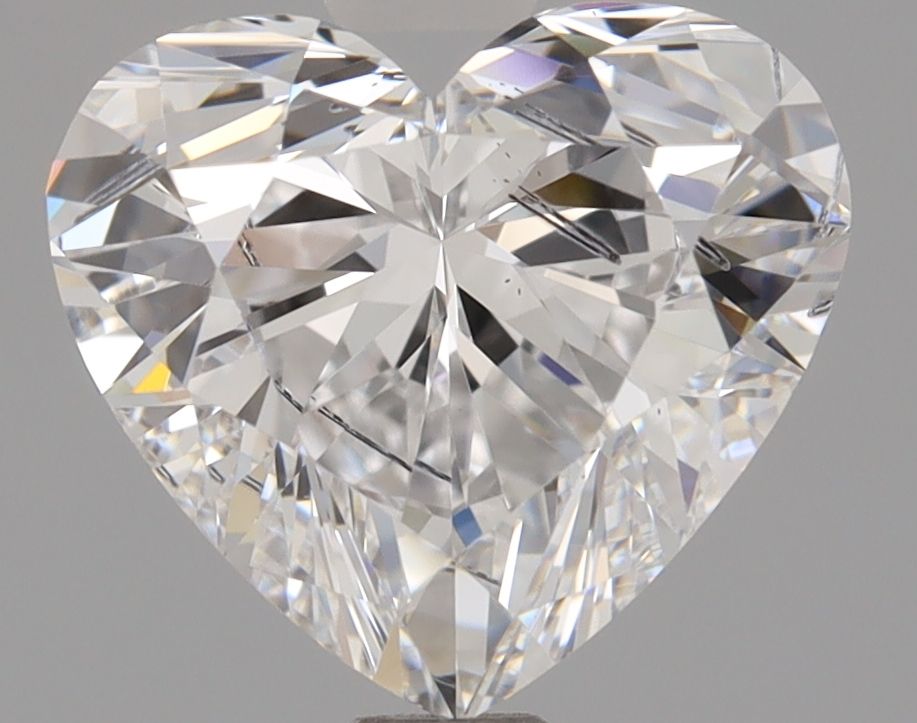 1.5 Carat Heart Lab Diamond with  Cut Diamond in 14KT  view 1
