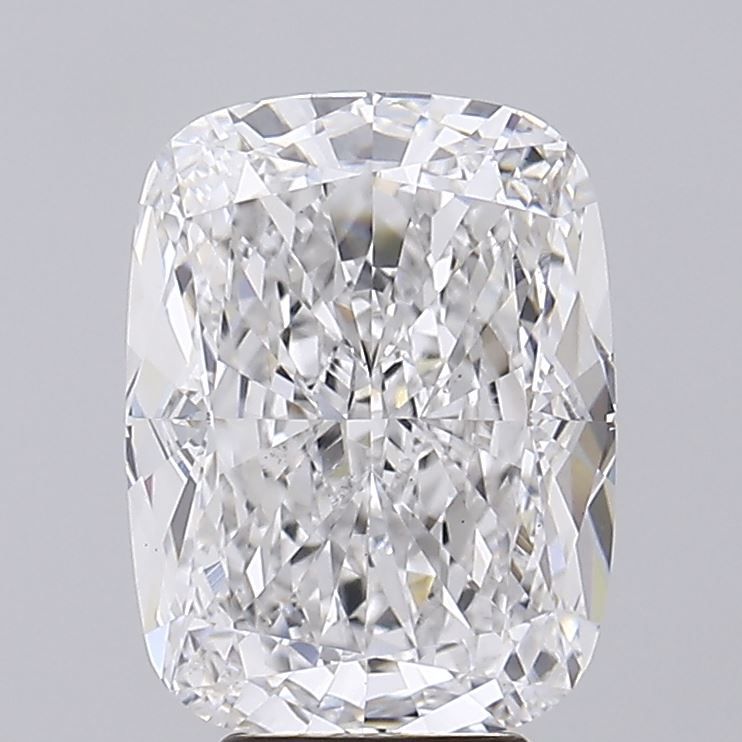 6.25 Carat Cushion Lab Diamond with  Cut Diamond in 14KT  view 1

