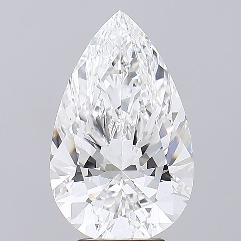 5.14 Carat Pear Lab Diamond with  Cut Diamond in 14KT  view 1
