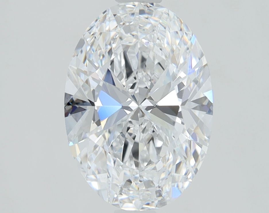 1.46 Carat Oval Lab Diamond with  Cut Diamond in 14KT  view 1
