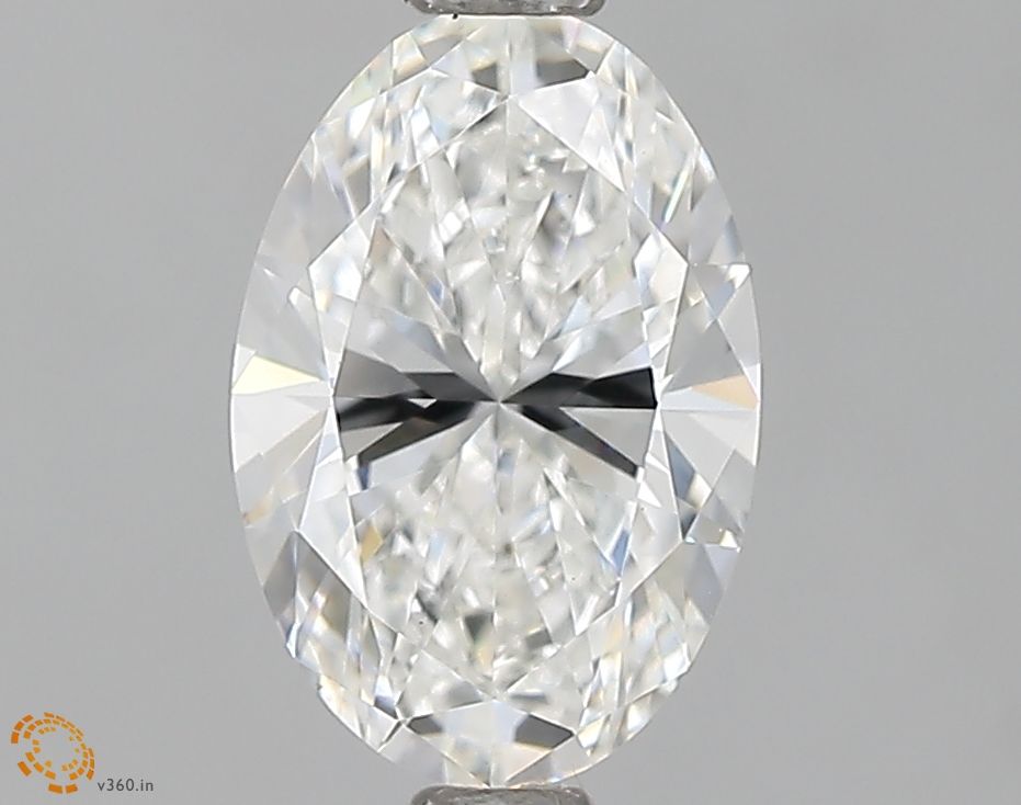 1.01 Carat Oval Lab Diamond with  Cut Diamond in 14KT  view 1
