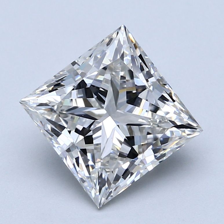 3.12 Carat Princess Lab Diamond with  Cut Diamond in 14KT  view 1
