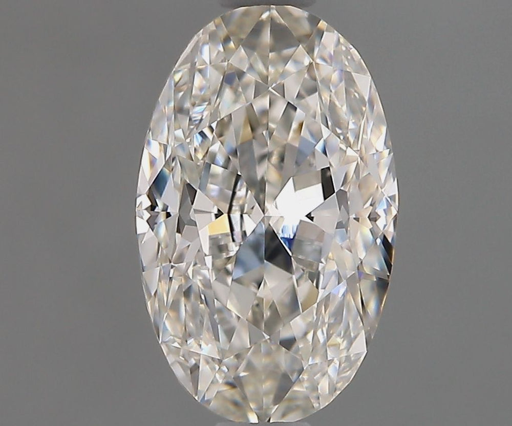 1.5 Carat Oval Natural Diamond with  Cut Diamond in 14KT  view 1
