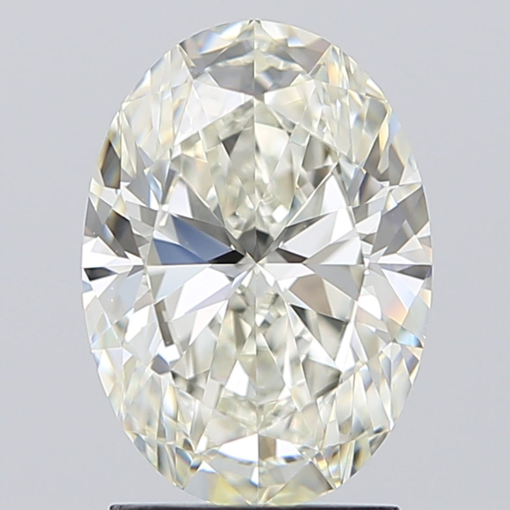 2.2 Carat Oval Natural Diamond with  Cut Diamond in 14KT  view 1
