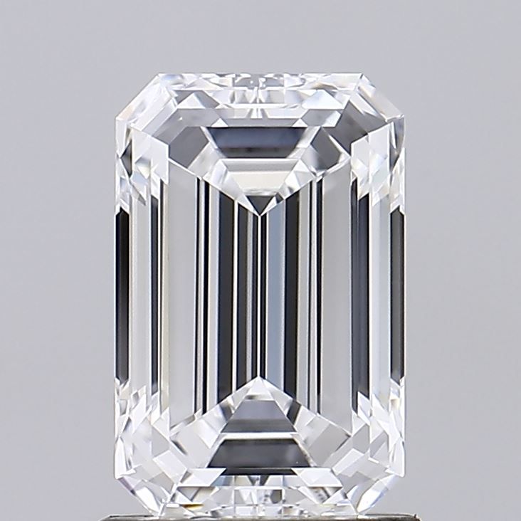 1.52 Carat Emerald Lab Diamond with  Cut Diamond in 14KT  view 1
