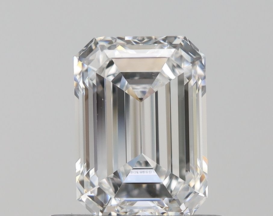 1.1 Carat Emerald Lab Diamond with  Cut Diamond in 14KT  view 1
