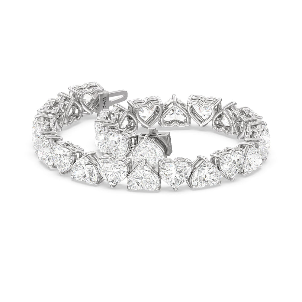 Heart Shape Diamond Tennis Bracelet – With Clarity