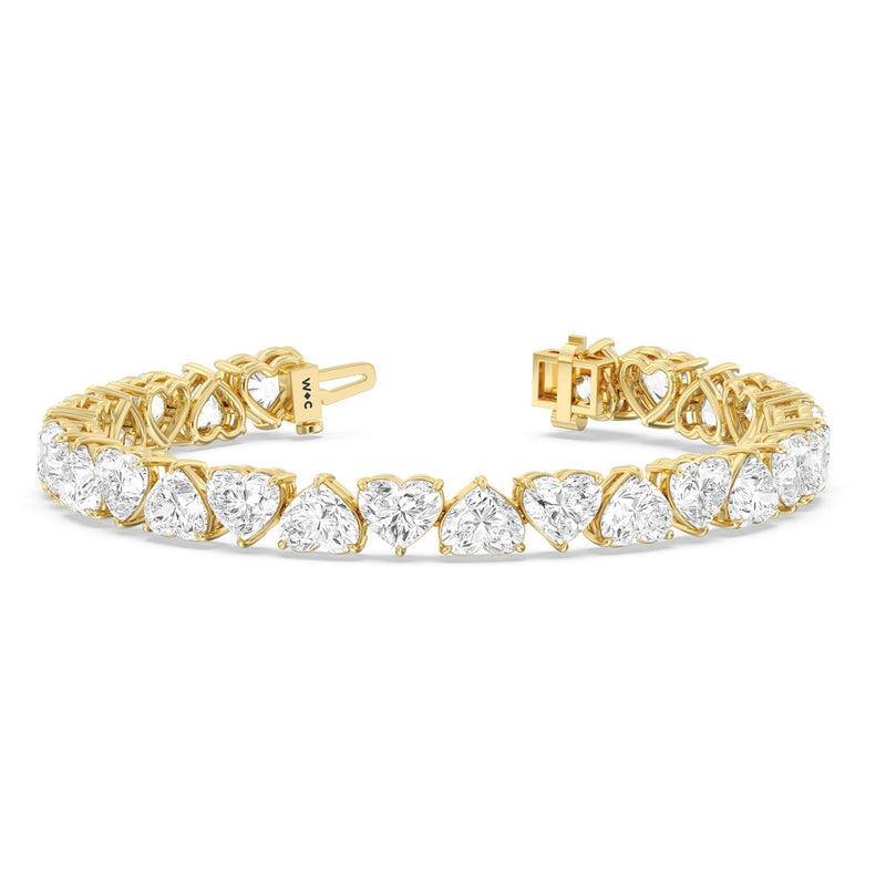 Heart Shape Diamond Tennis Bracelet