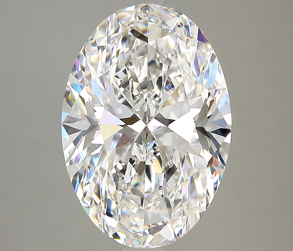 5.01 Carat Oval Lab Diamond with  Cut Diamond in 14KT  view 1
