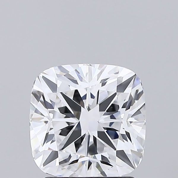 4.27 Carat Cushion Lab Diamond with  Cut Diamond in 14KT  view 1
