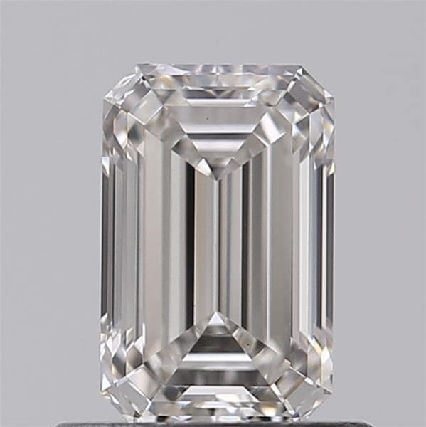 3.15 Carat Emerald Lab Diamond with  Cut Diamond in 14KT  view 1
