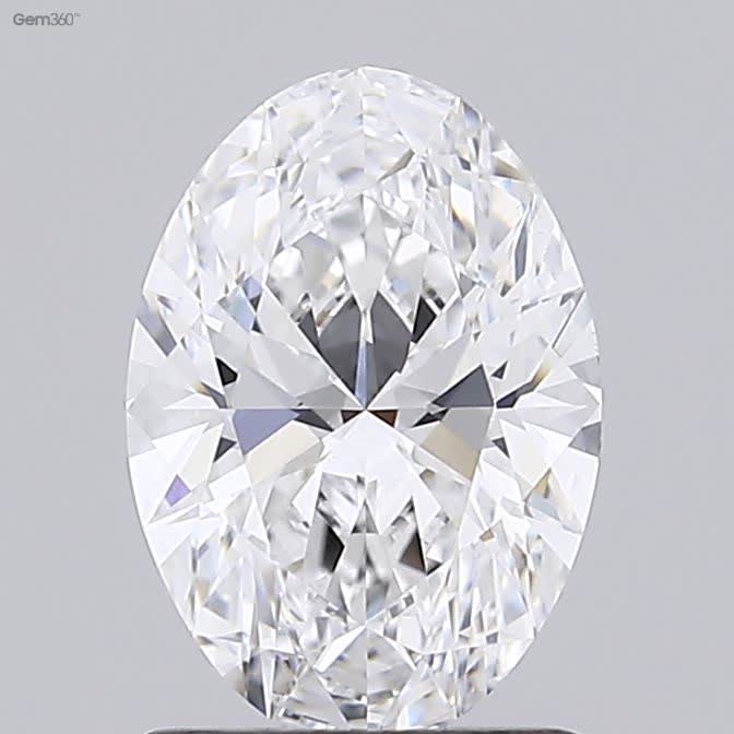 1.18 Carat Oval Lab Diamond with  Cut Diamond in 14KT  view 1
