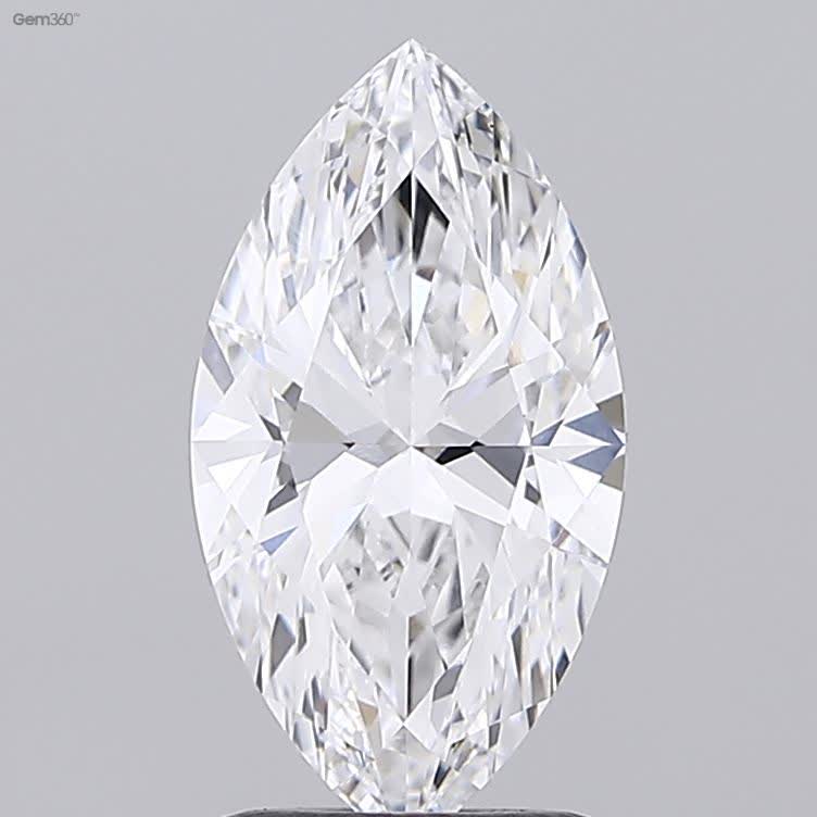 1.7 Carat Marquise Lab Diamond with  Cut Diamond in 14KT  view 1

