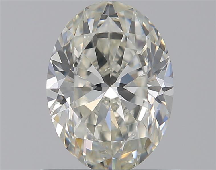 0.8 Carat Oval Natural Diamond with  Cut Diamond in 14KT  view 1
