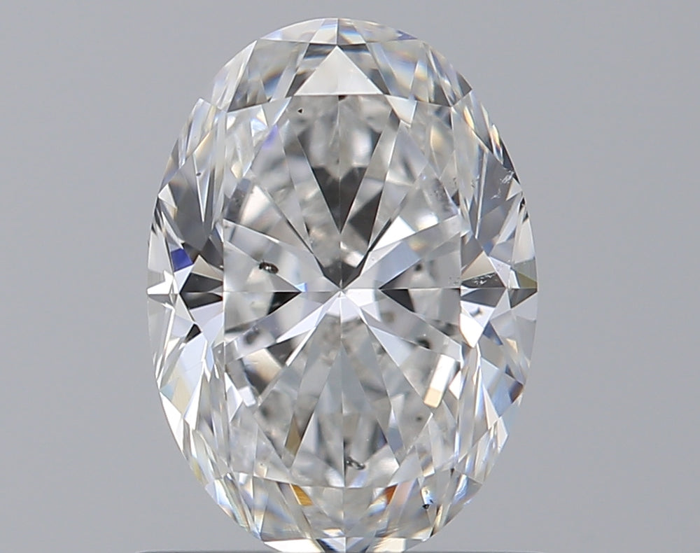 1.02 Carat Oval Natural Diamond with  Cut Diamond in 14KT  view 1
