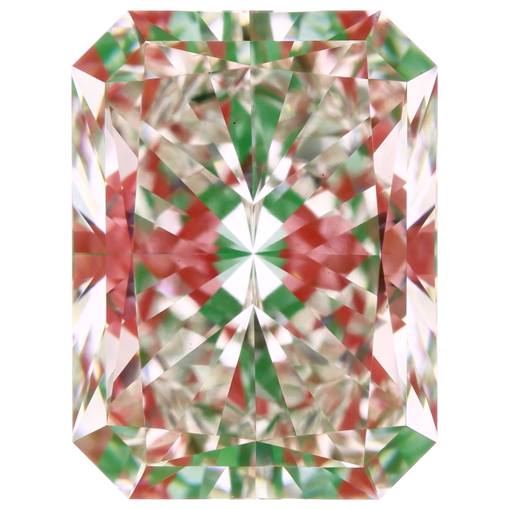 2.21 Carat Radiant Lab Diamond with  Cut Diamond in 14KT  view 1
