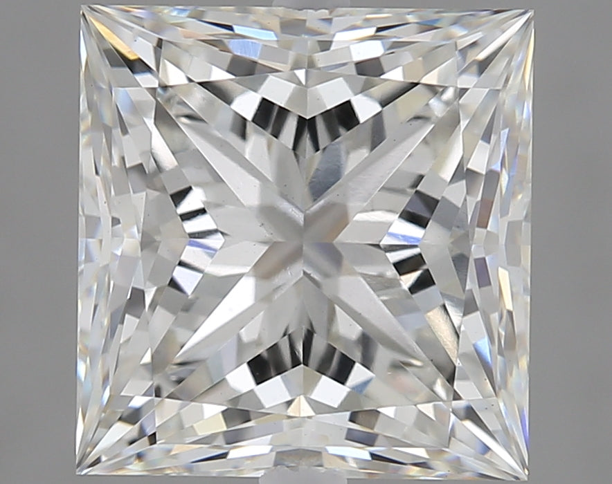 3.31 Carat Princess Lab Diamond with  Cut Diamond in 14KT  view 1
