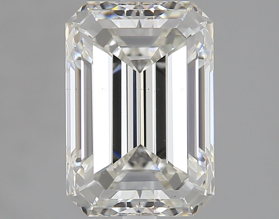 2.2 Carat Emerald Lab Diamond with  Cut Diamond in 14KT  view 1
