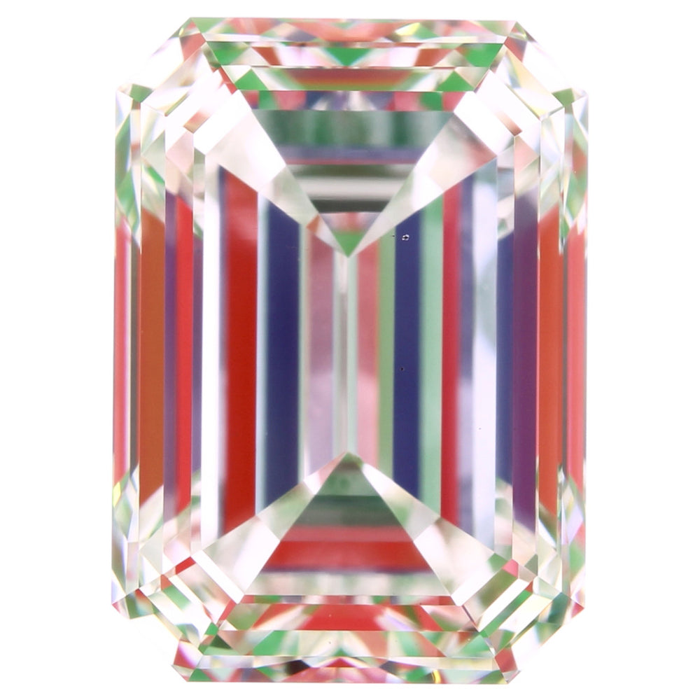 2.03 Carat Emerald Lab Diamond with  Cut Diamond in 14KT  view 1
