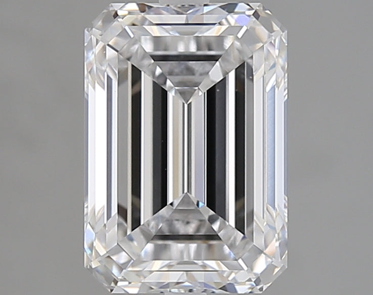 3.03 Carat Emerald Lab Diamond with  Cut Diamond in 14KT  view 1

