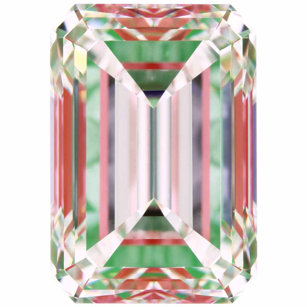 5.03 Carat Emerald Lab Diamond with  Cut Diamond in 14KT  view 1
