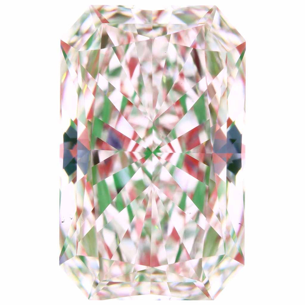 3.01 Carat Radiant Lab Diamond with  Cut Diamond in 14KT  view 1
