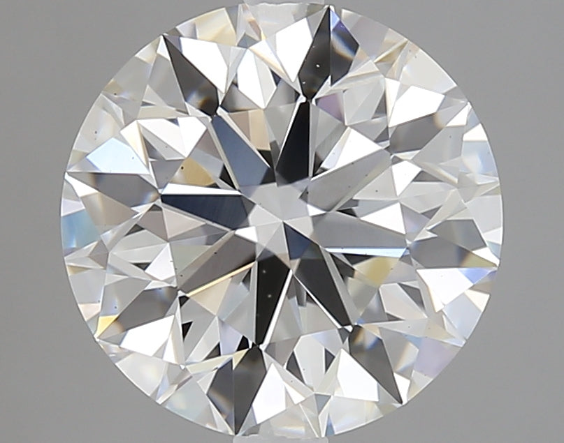 3.0 Carat Round Lab Diamond with  Cut Diamond in 14KT  view 1
