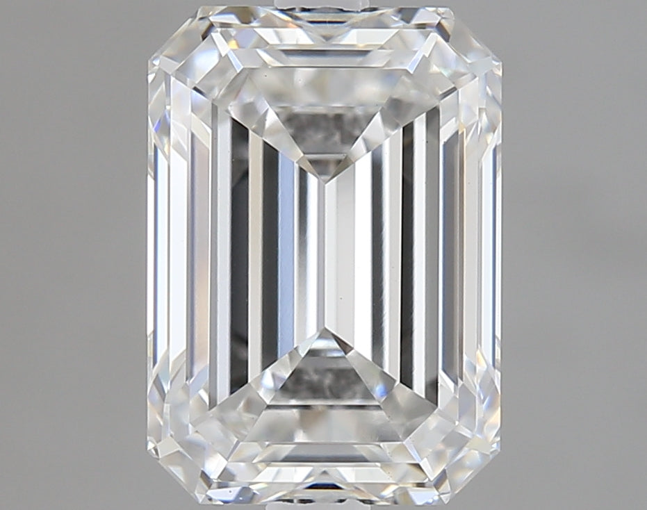 2.65 Carat Emerald Lab Diamond with  Cut Diamond in 14KT  view 1
