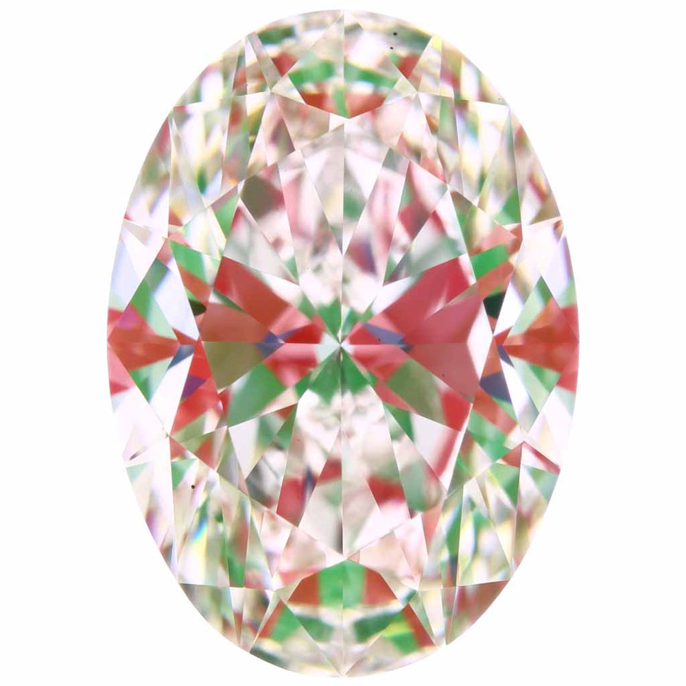2.58 Carat Oval Lab Diamond with  Cut Diamond in 14KT  view 1
