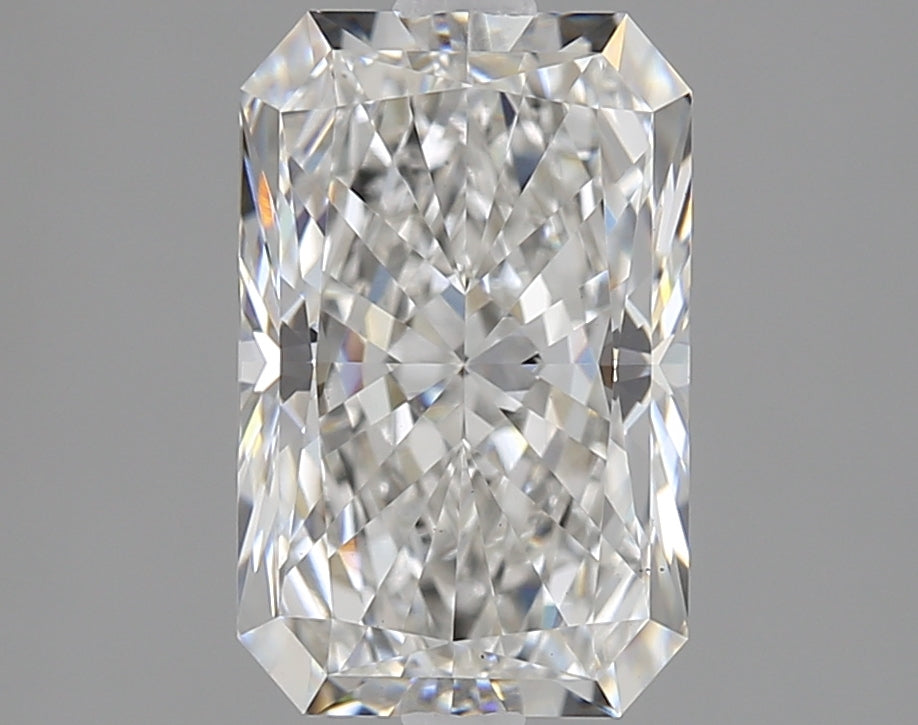 2.04 Carat Radiant Lab Diamond with  Cut Diamond in 14KT  view 1

