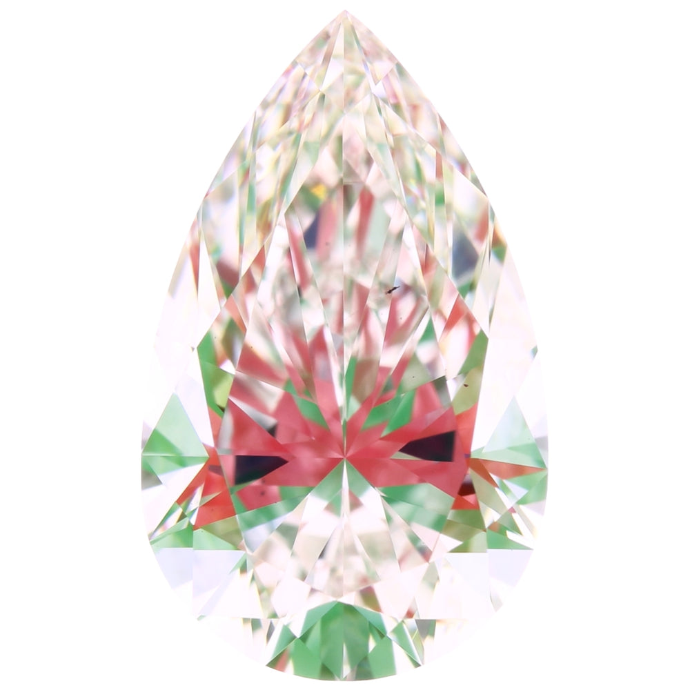 1.5 Carat Pear Lab Diamond with  Cut Diamond in 14KT  view 1
